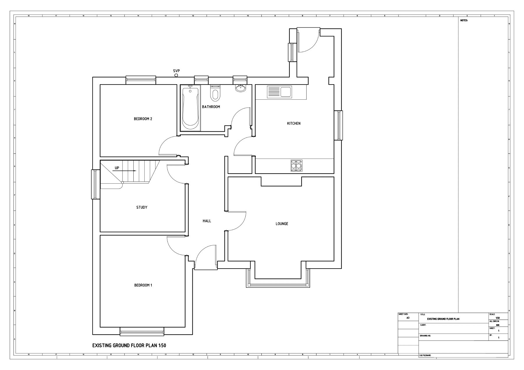Existing ground floor plan
