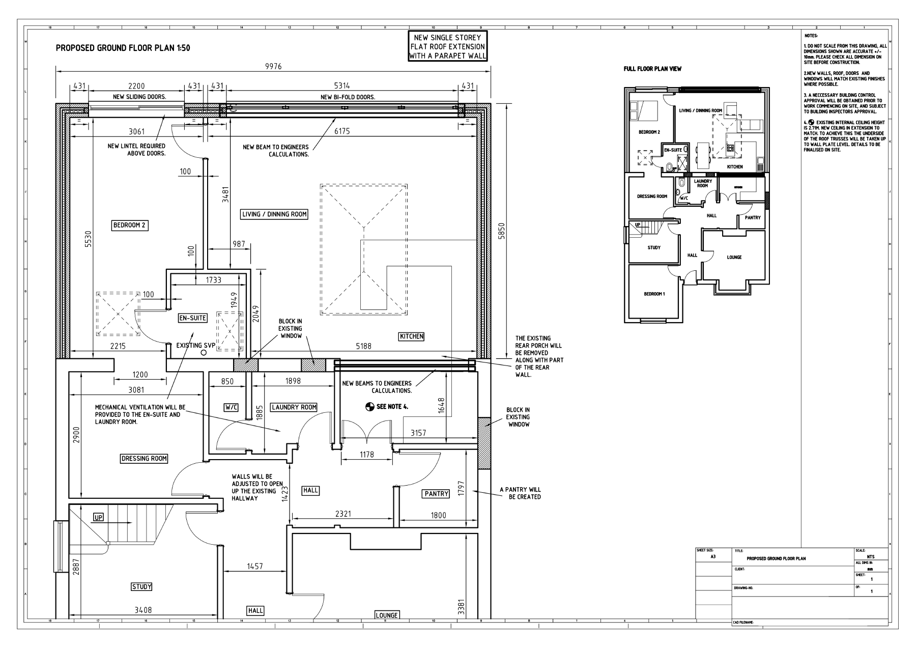 Proposed ground floor plan